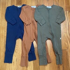 Jamie Kay Frankie One Piece Pajamas Bundle - Navy, Rust, Olive